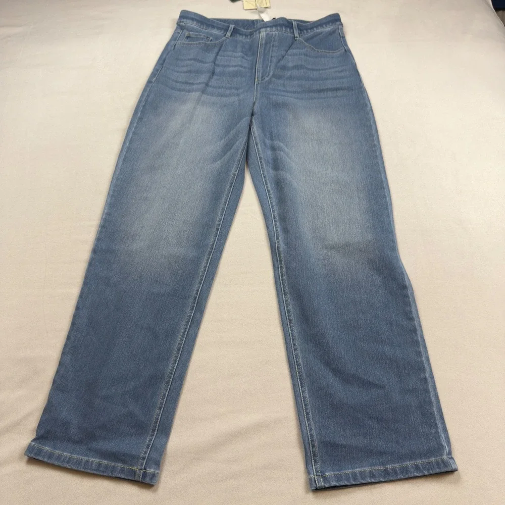 HALARA Women's Straight Leg Jeans in Medium Blue - Picture 7 of 10